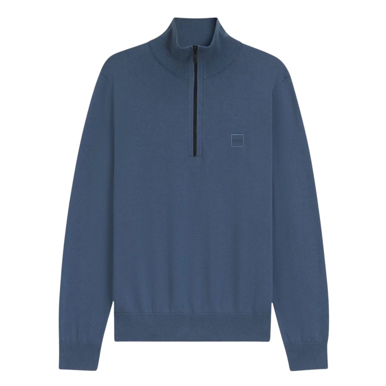 Boss Kanobix_S Zip-neck Sweater- Blue - XL