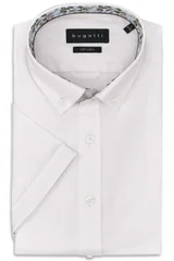 Bugatti Casual Short Sleeve Oxford Shirt - White - 3XL