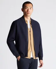 Remus Uomo Remus Flannel Bomber Jacket - Navy - XL