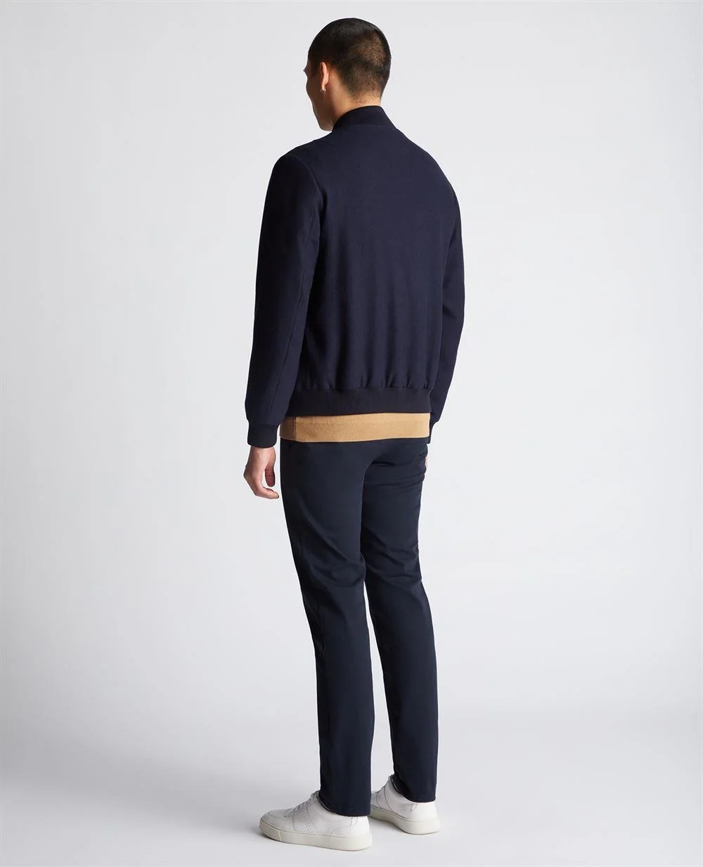 Remus Uomo Remus Flannel Bomber Jacket - Navy - XL