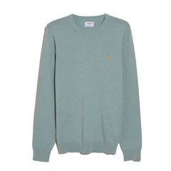 Farah Mullen Cotton Crew Neck Sweater - Green Mist - XL