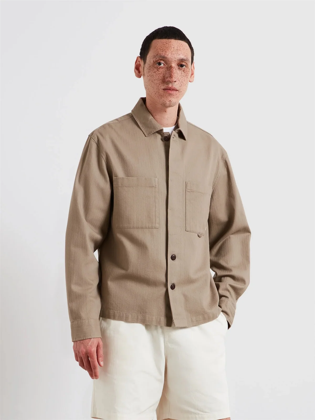 Farah Marshall Overshirt - Beige - S