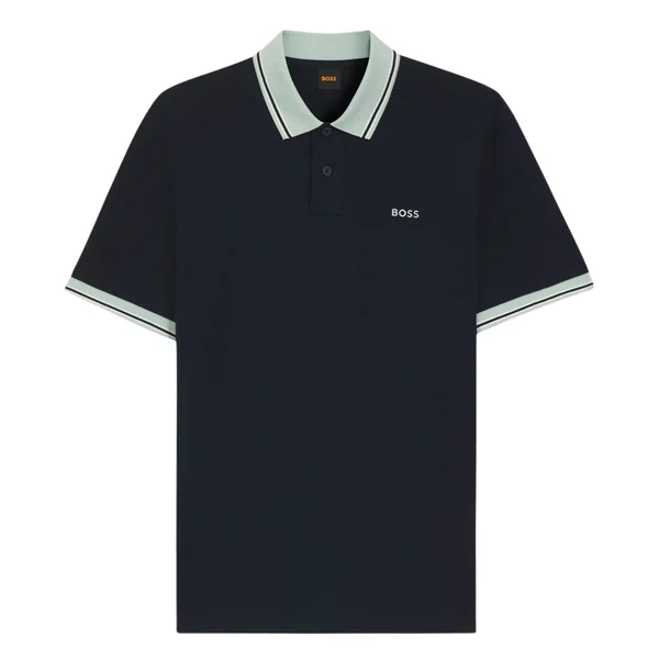 Boss Pe Blocks Cotton-jersey Polo Shirt - Navy - XL