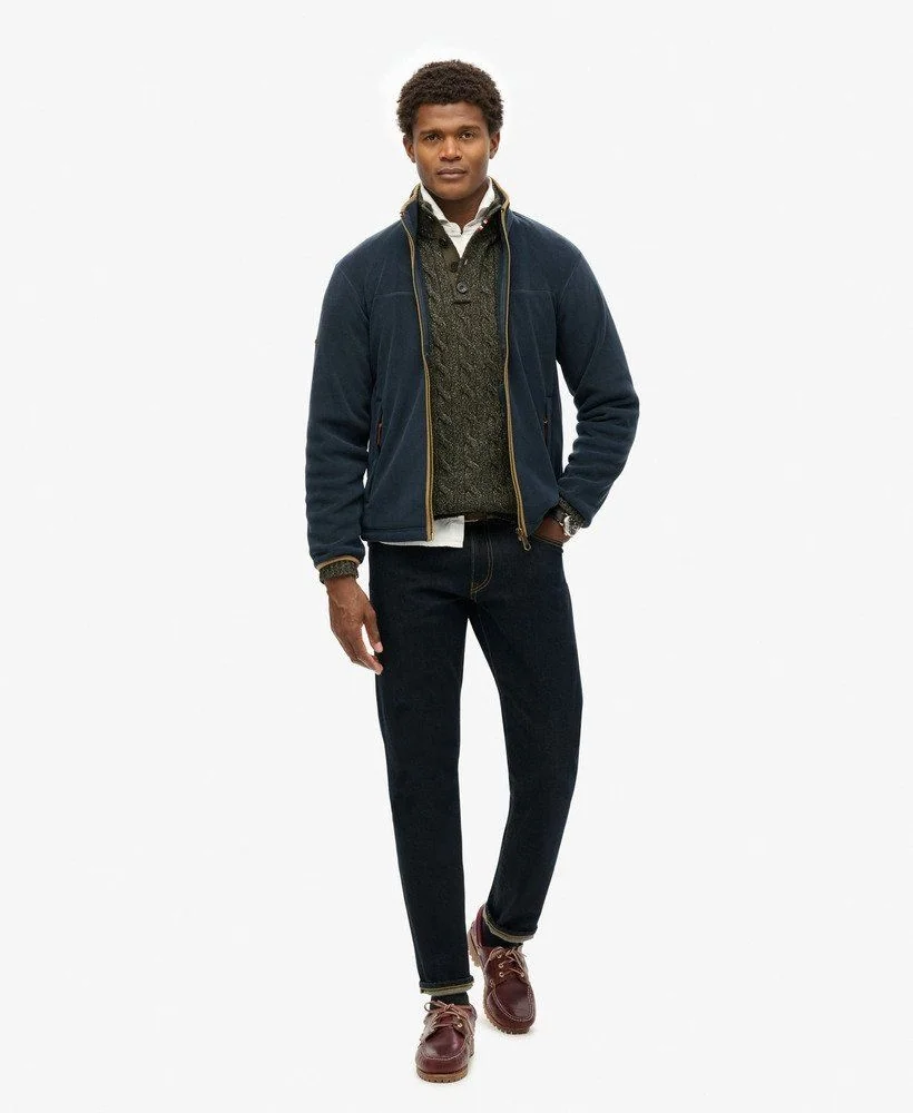 Superdry Estate Full Zip Fleece - Navy - M
