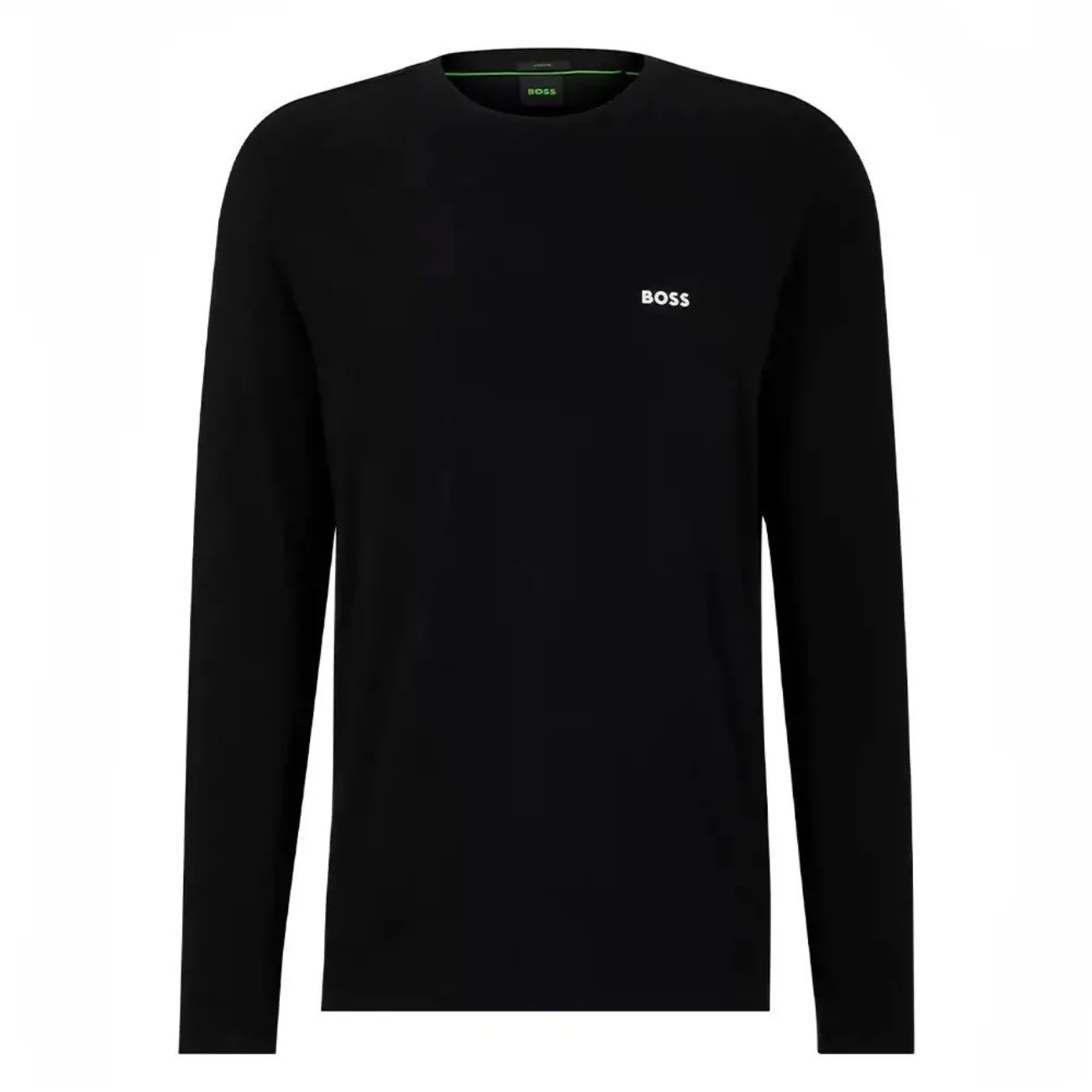 Boss Stretch Cotton Long Sleeve Tee - Black - XL