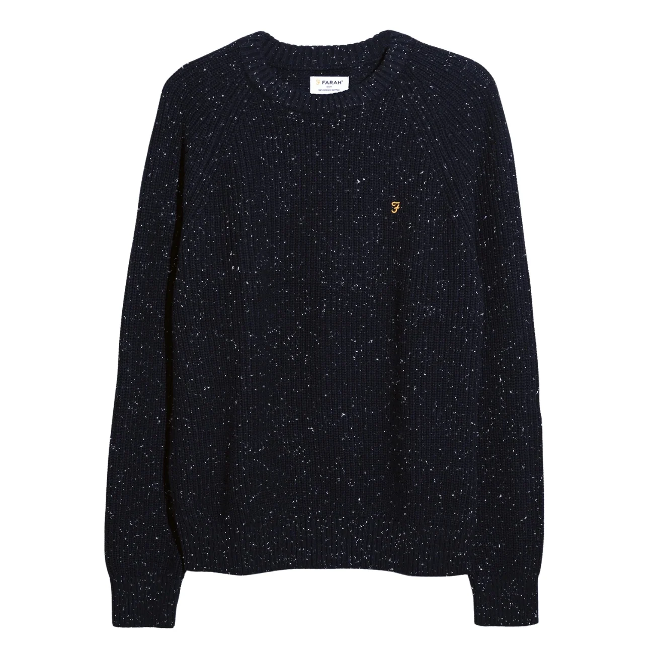 Farah Sage Nepped Sweater - Navy - M