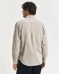 Gant Regular Fit Cotton Corduroy Shirt - Beige - 2XL