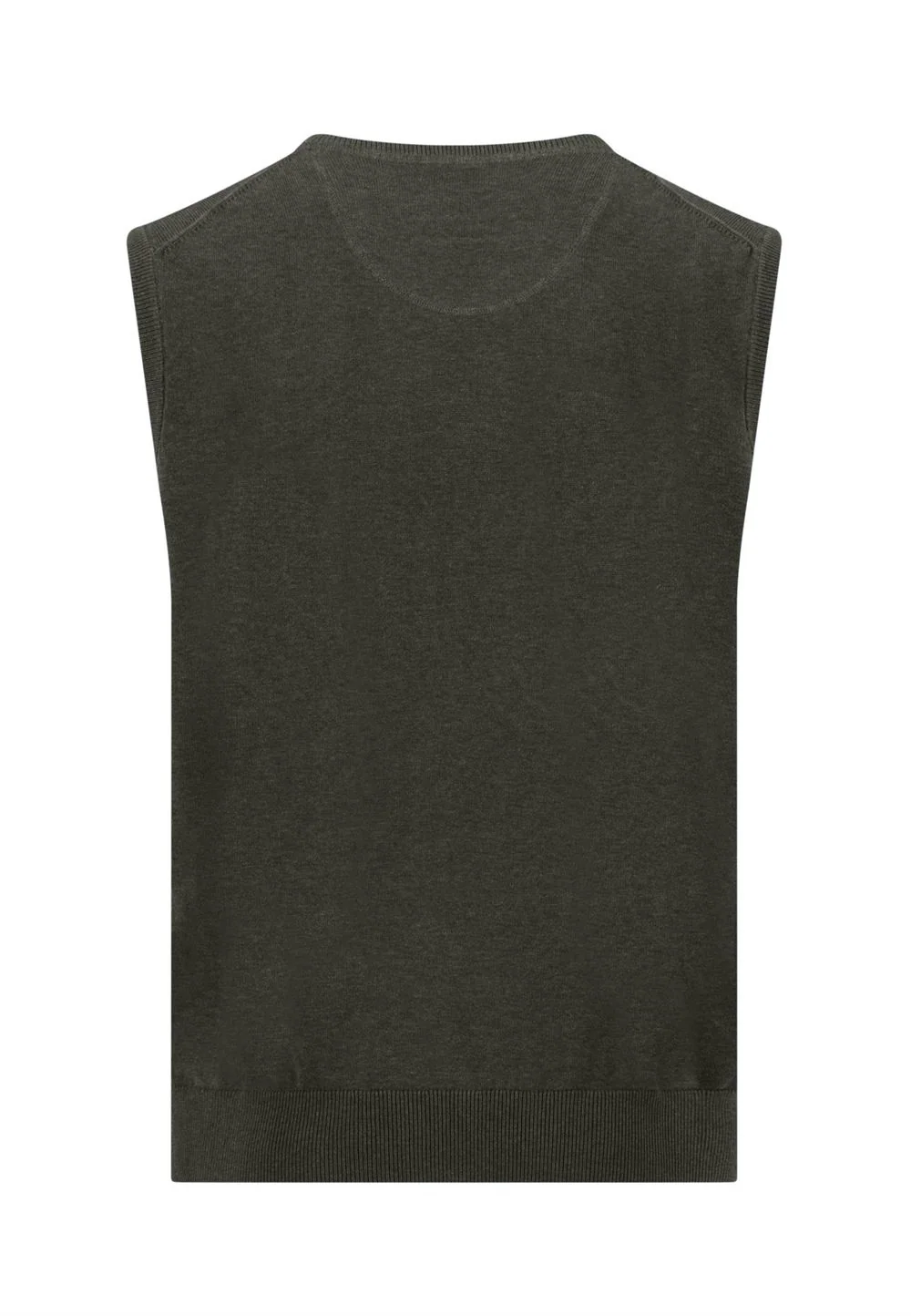 Fynch Hatton Slipover Superfine Vest Sweater - Green - L