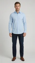 Boss H-Joe Kent Collar Shirt - Blue - 17