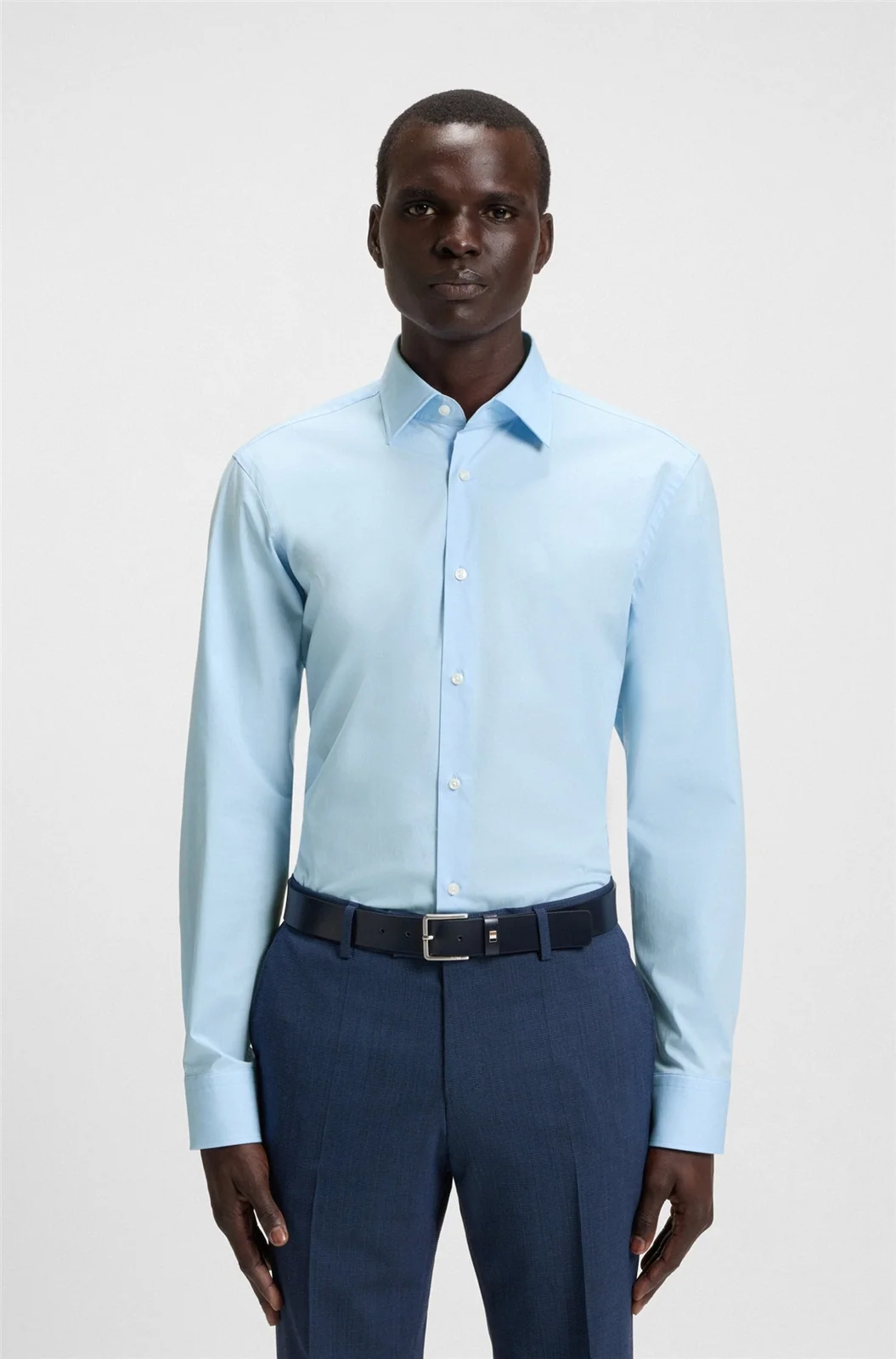 Boss H-Joe Kent Collar Shirt - Blue - 17