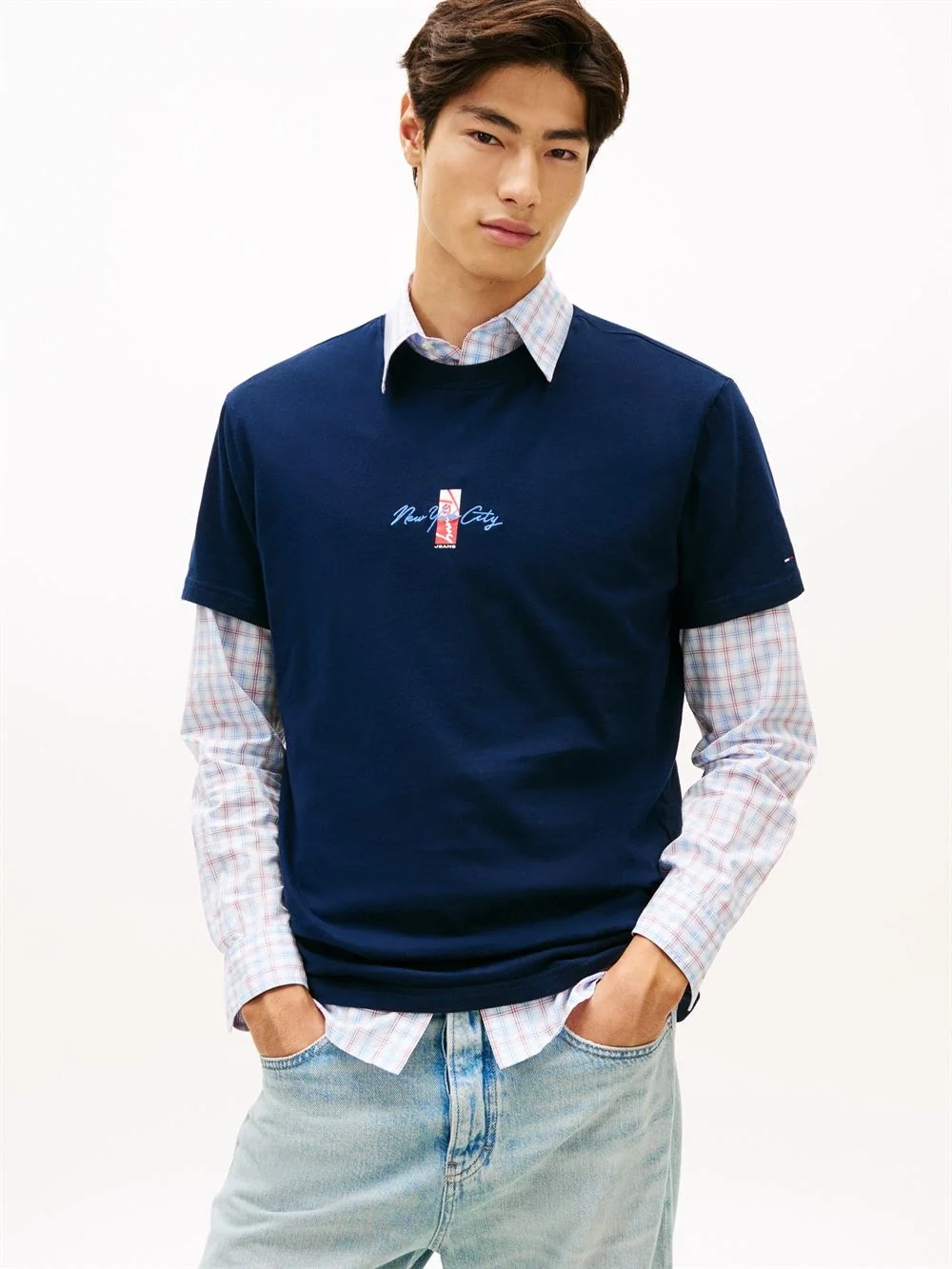 Tommy Jeans Sign Block T-shirt - Navy - S