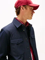 Tommy Hilfiger Regular Fit Mixed Panel Overshirt - Navy - XL