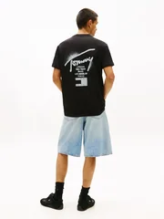 Tommy Jeans Signature Back Logo Jersey T-Shirt - Black - S