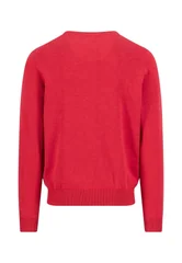 Fynch Hatton Fine Knit Cotton Crewneck Sweater - Red - L