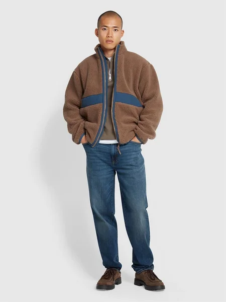 Farah Elias Full Zip Fleece Jacket - Grey - S