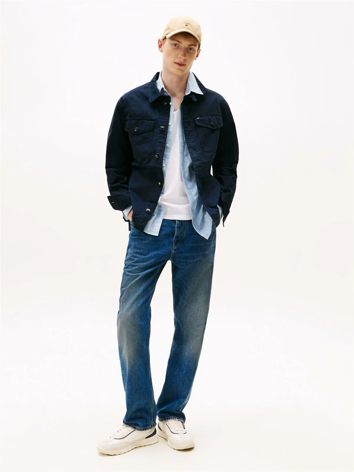 Tommy Hilfiger Cotton Twill Shirt Jacket - Navy - S
