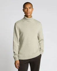 Remus Uomo Roll Neck Sweater - Grey - 2XL