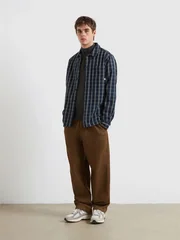 Farah Wallasey Check Overshirt - Navy - L