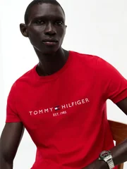 Tommy Hilfiger Tommy Logo Slim Fit T-shirt - Red - M