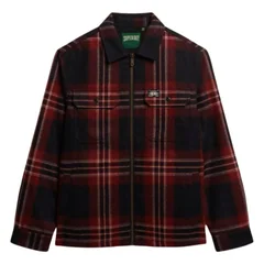 Superdry Wool Miller Zip Overshirt - Navy - XL