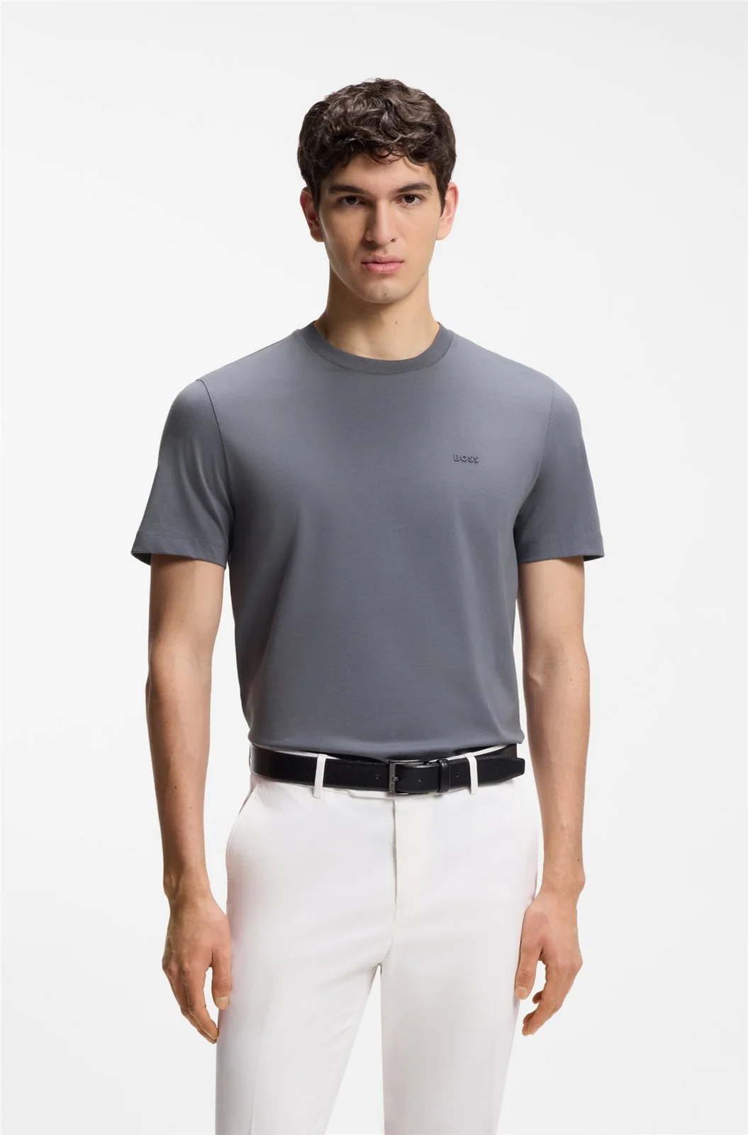 Boss Thompson Cotton-jersey T-shirt - Grey - L