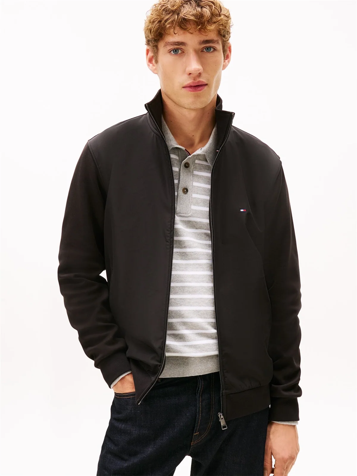 Tommy Hilfiger Essential Intechno Zip Jacket - Black - XL