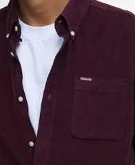 Barbour Ramsey Tailored Micro Cord Shirt - Red - 2XL