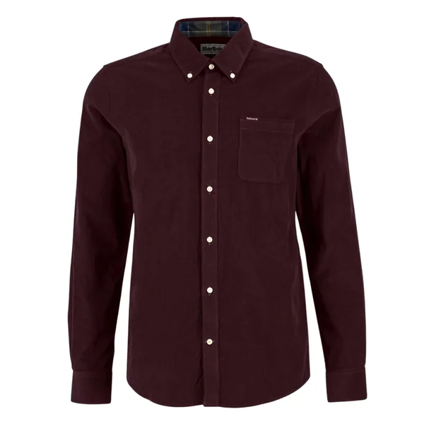 Barbour Ramsey Tailored Micro Cord Shirt - Red - 2XL