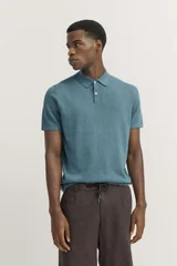 Bugatti Mens Knitted Polo Shirt - Green - 2XL