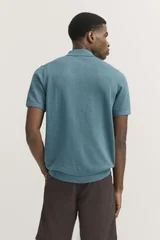 Bugatti Mens Knitted Polo Shirt - Green - 2XL