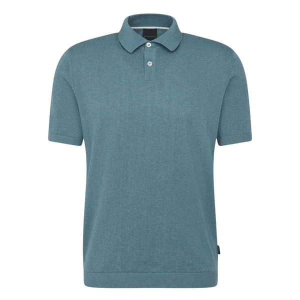Bugatti Mens Knitted Polo Shirt - Green - 2XL