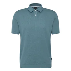 Bugatti Mens Knitted Polo Shirt - Green - 2XL