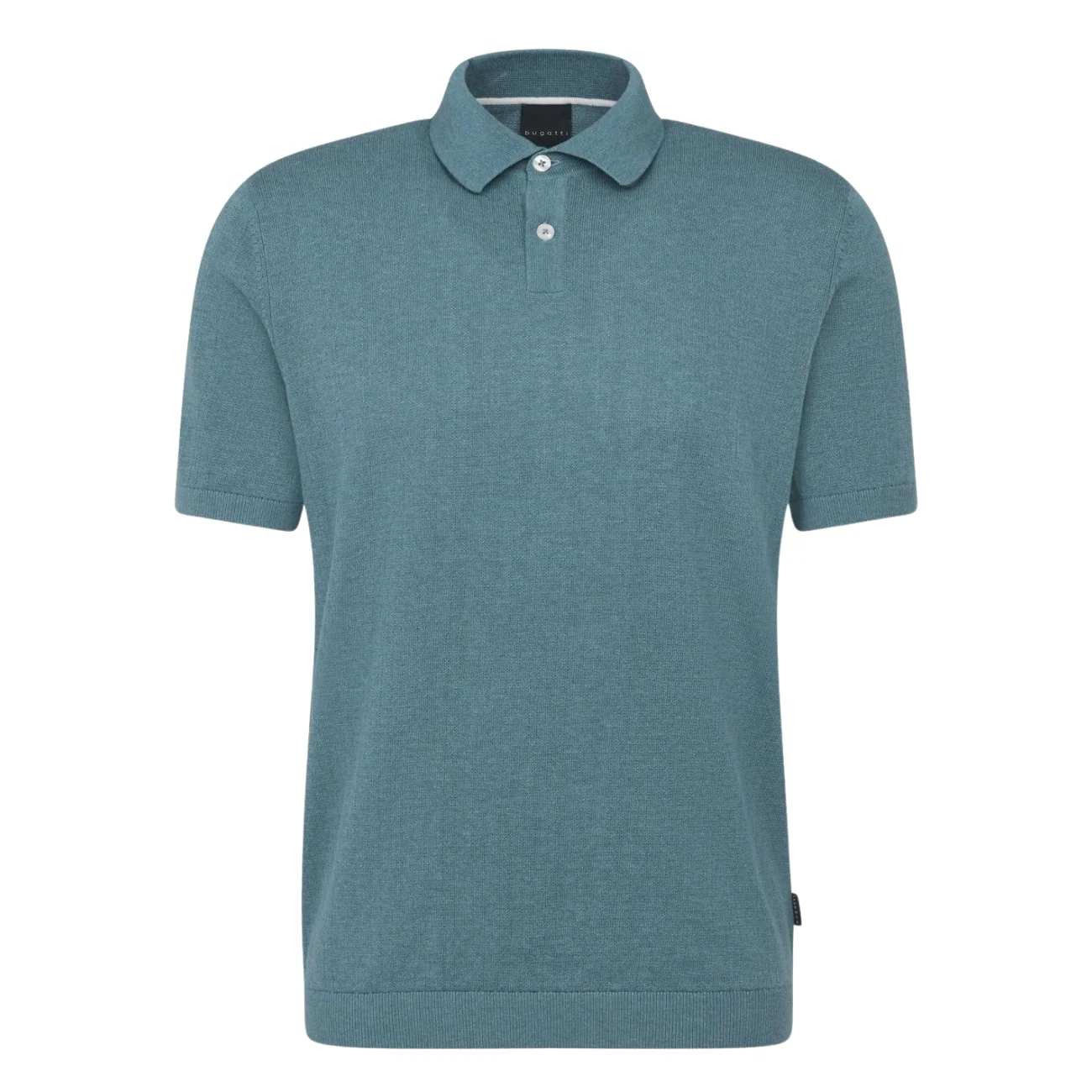 Bugatti Mens Knitted Polo Shirt - Green - 2XL