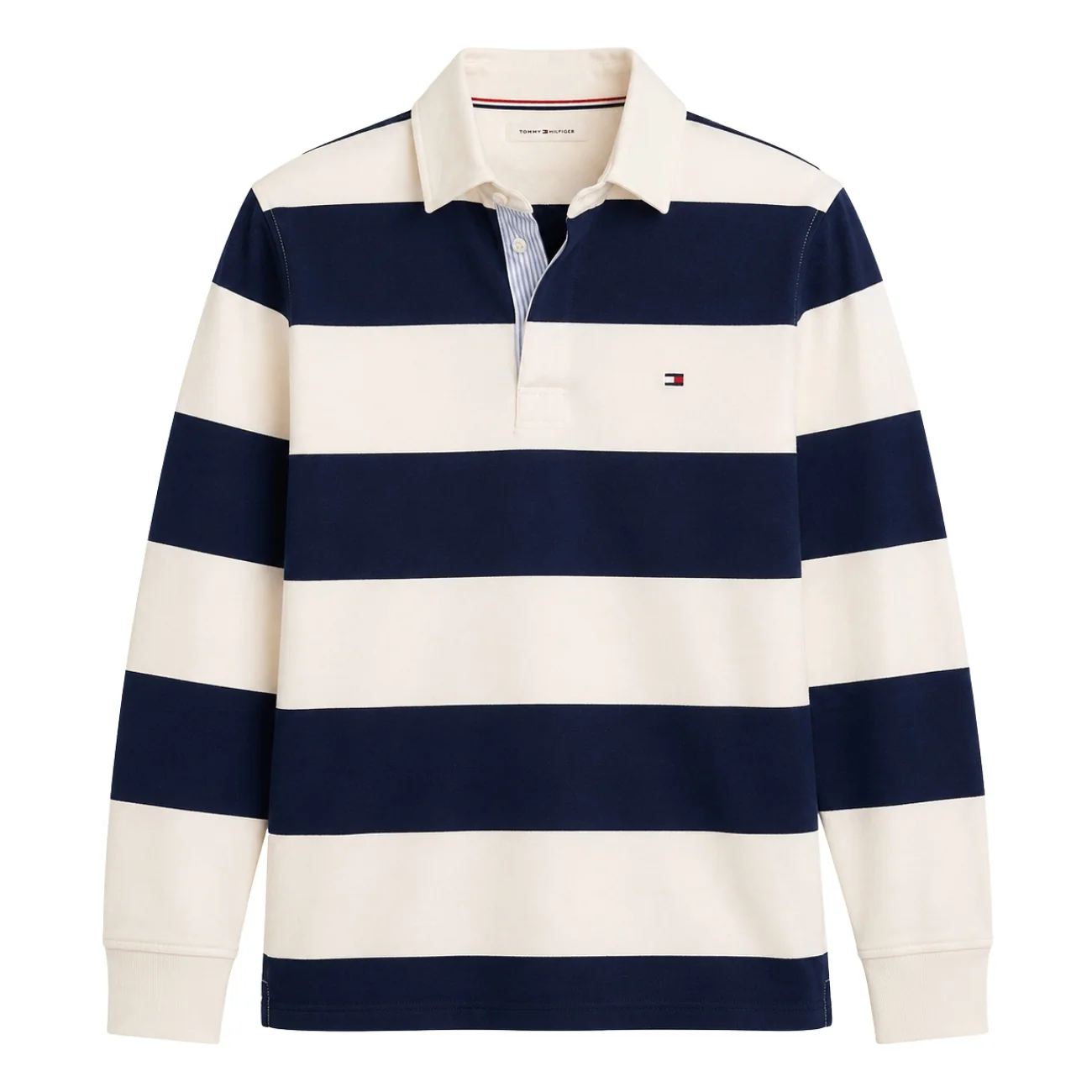 Tommy Hilfiger Essential Stripe Rugby Shirt - Blue - M