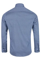 6th Sense Button Down Satin Print Shirt - Print - XL