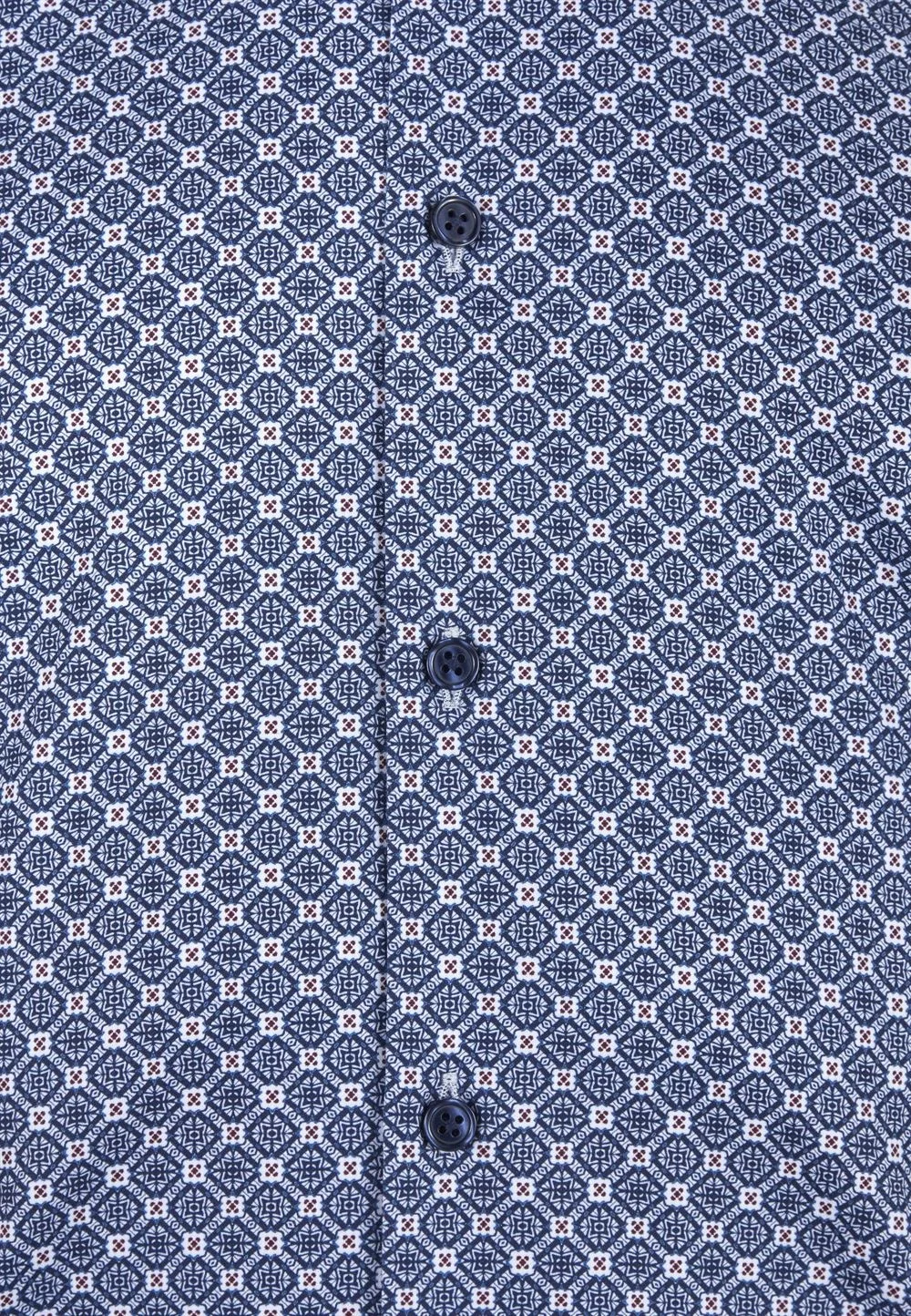 6th Sense Button Down Satin Print Shirt - Print - XL