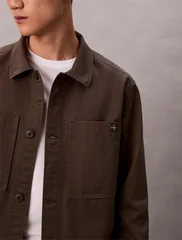 Calvin Klein Jeans Relaxed Cotton Twill Overshirt - Grey - XS