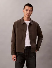 Calvin Klein Jeans Relaxed Cotton Twill Overshirt - Grey - XS