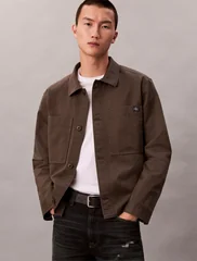 Calvin Klein Jeans Relaxed Cotton Twill Overshirt - Grey - XS