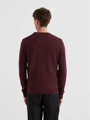 Farah Maidstone Crew Neck Sweater - Wine - XL