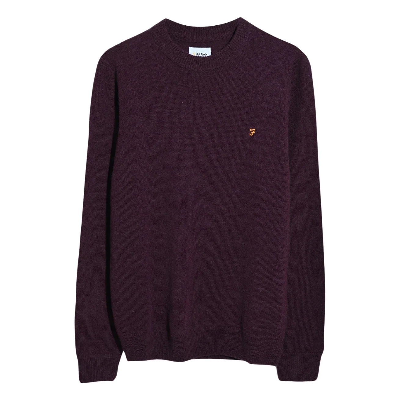 Farah Maidstone Crew Neck Sweater - Wine - XL