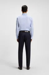Boss H-Hank Slim-fit Wrinkle Rresistant Oxford Shirt - Blue - 2XL