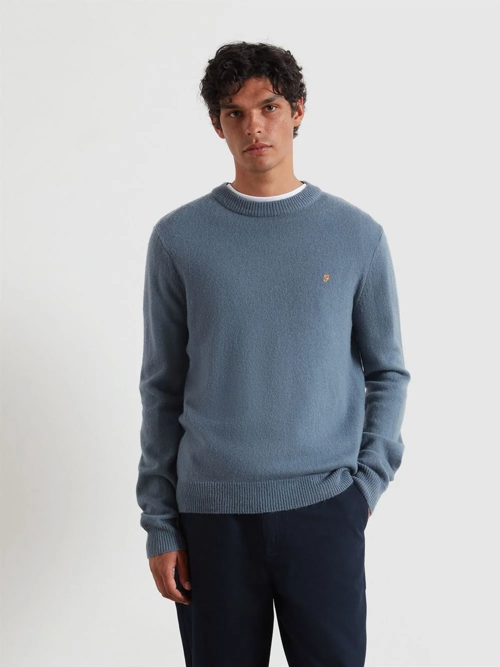 Farah Maidstone Crew Neck Sweater - Blue - L