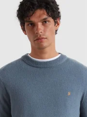 Farah Maidstone Crew Neck Sweater - Blue - L