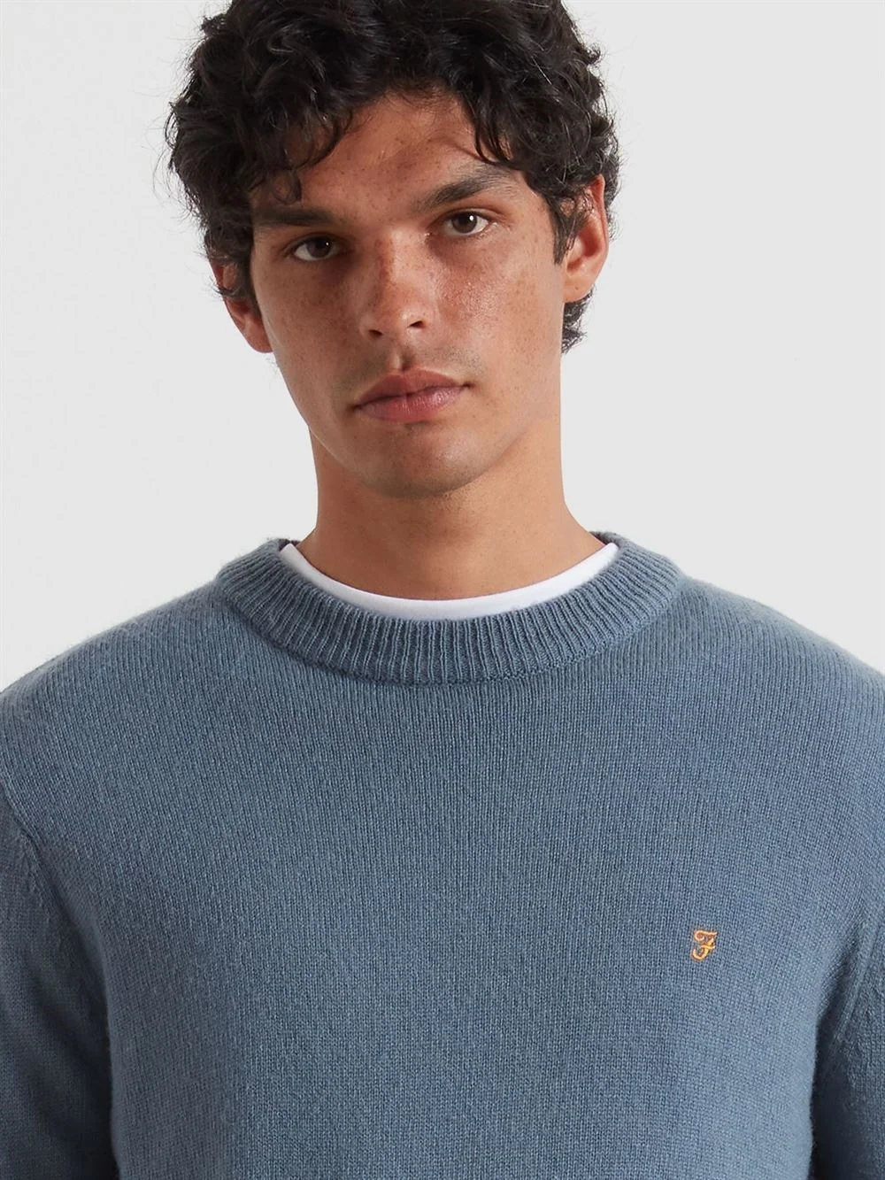 Farah Maidstone Crew Neck Sweater - Blue - L
