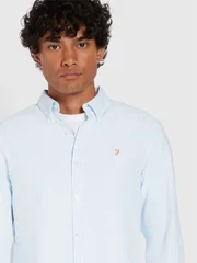 Farah Brewer Stripe Shirt - Green Meadow - M