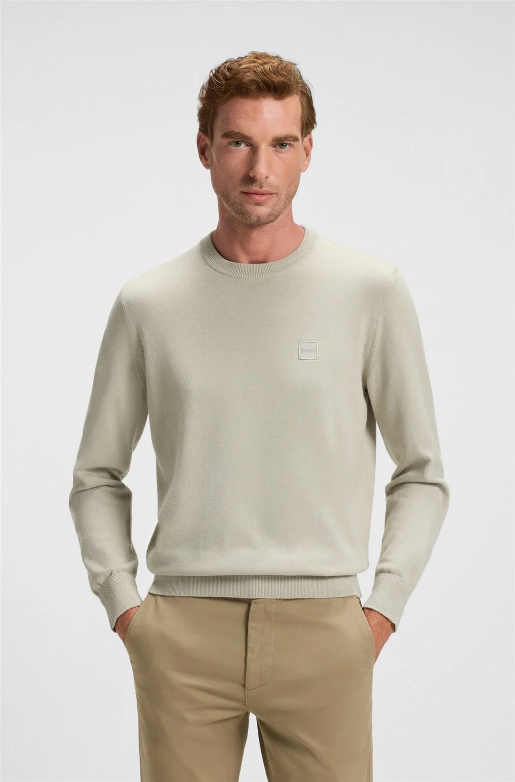 Boss Kanovano Cotton & Cashmere Sweater - Beige - XL