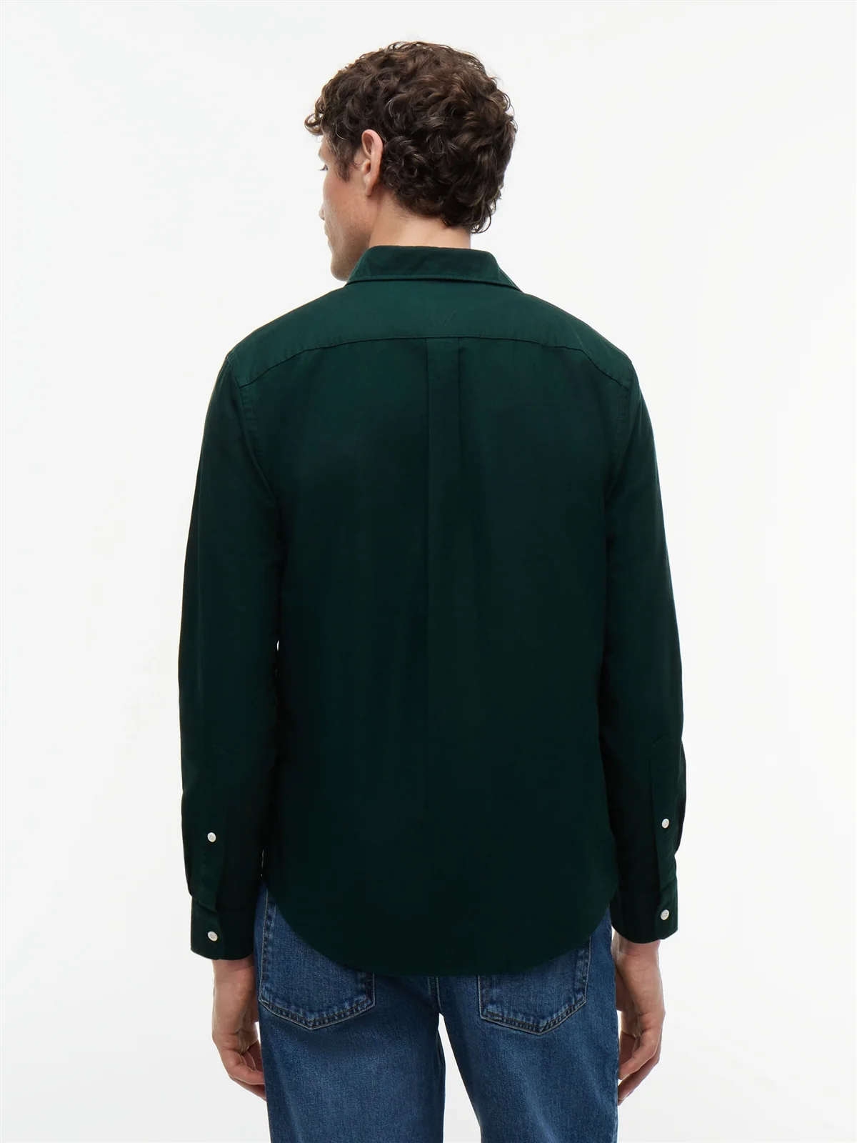 Tommy Hilfiger Solid Heritage Button Down Oxford Shirt - Green - L