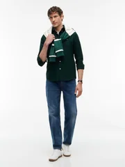 Tommy Hilfiger Solid Heritage Button Down Oxford Shirt - Green - L