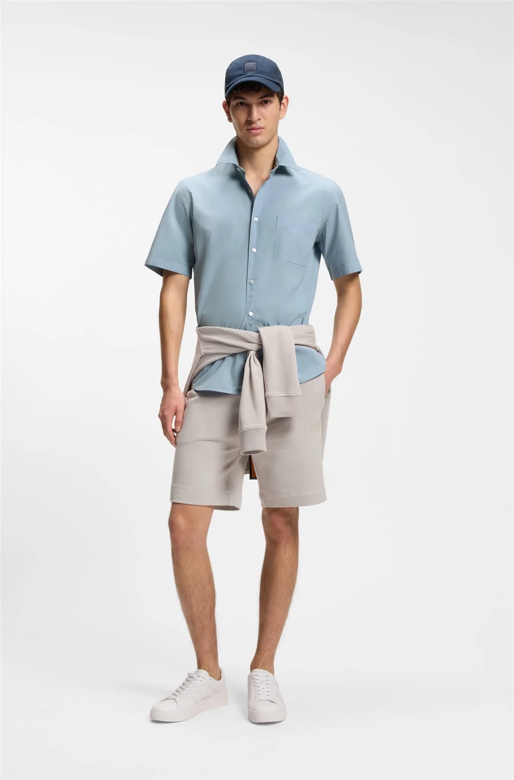 Boss Relegant_6 Short Sleeve Poplin Shirt - Blue - M